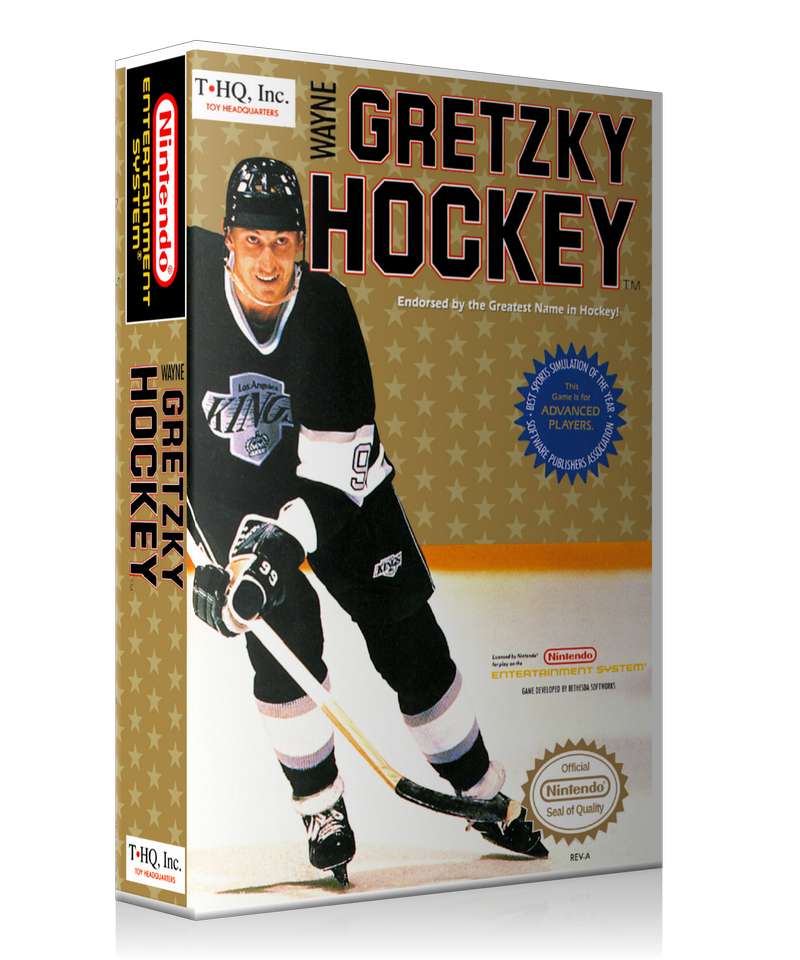 NES Wayne Gretzky Hockey Retail Game Cover To Fit A UGC Style Replacement Game Case – Nintendo NES Case product image 1