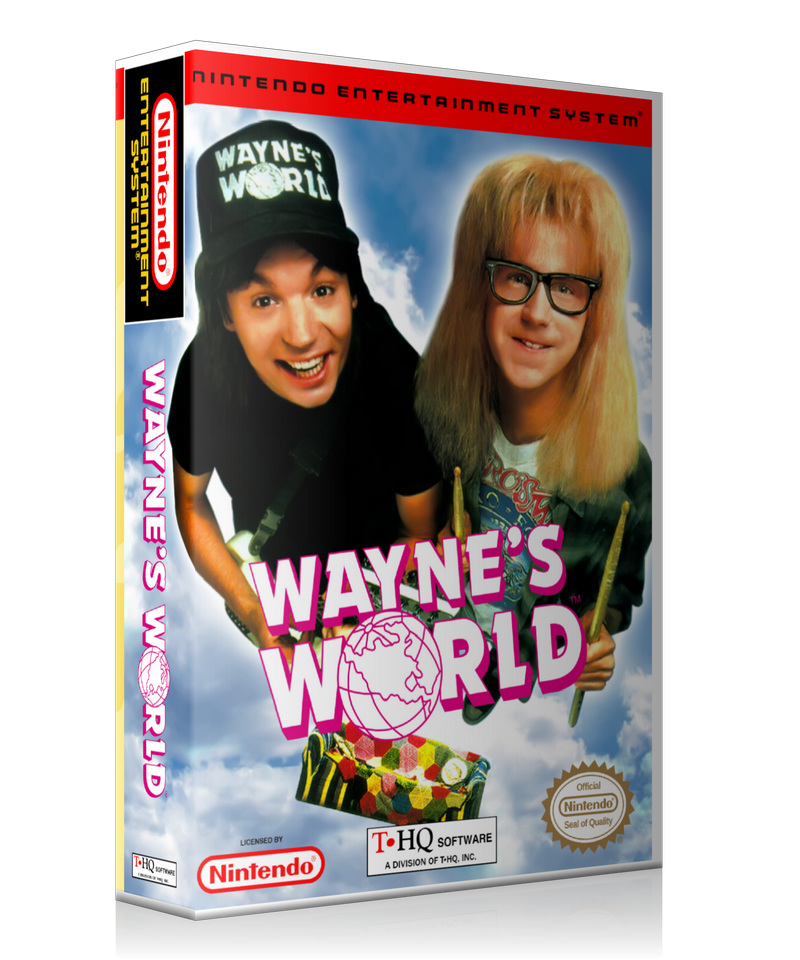 NES Waynes World Retail Game Cover To Fit A UGC Style Replacement Game Case