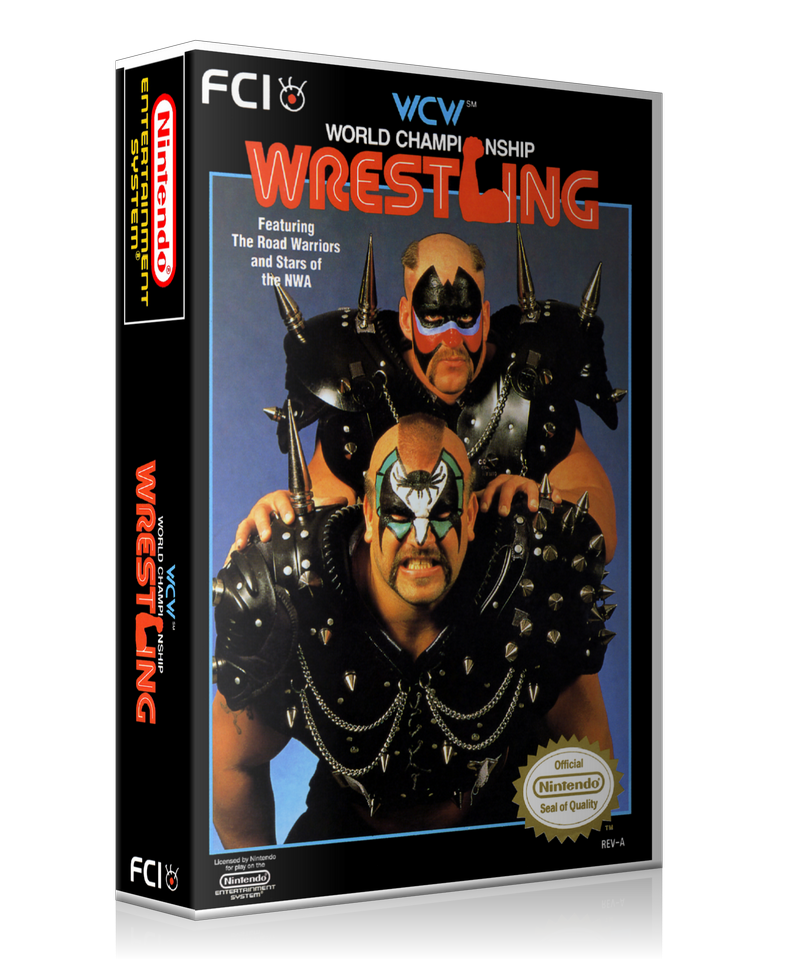 NES WCW Wrestling Retail Game Cover To Fit A UGC Style Replacement Game Case – Nintendo NES Case product image 1