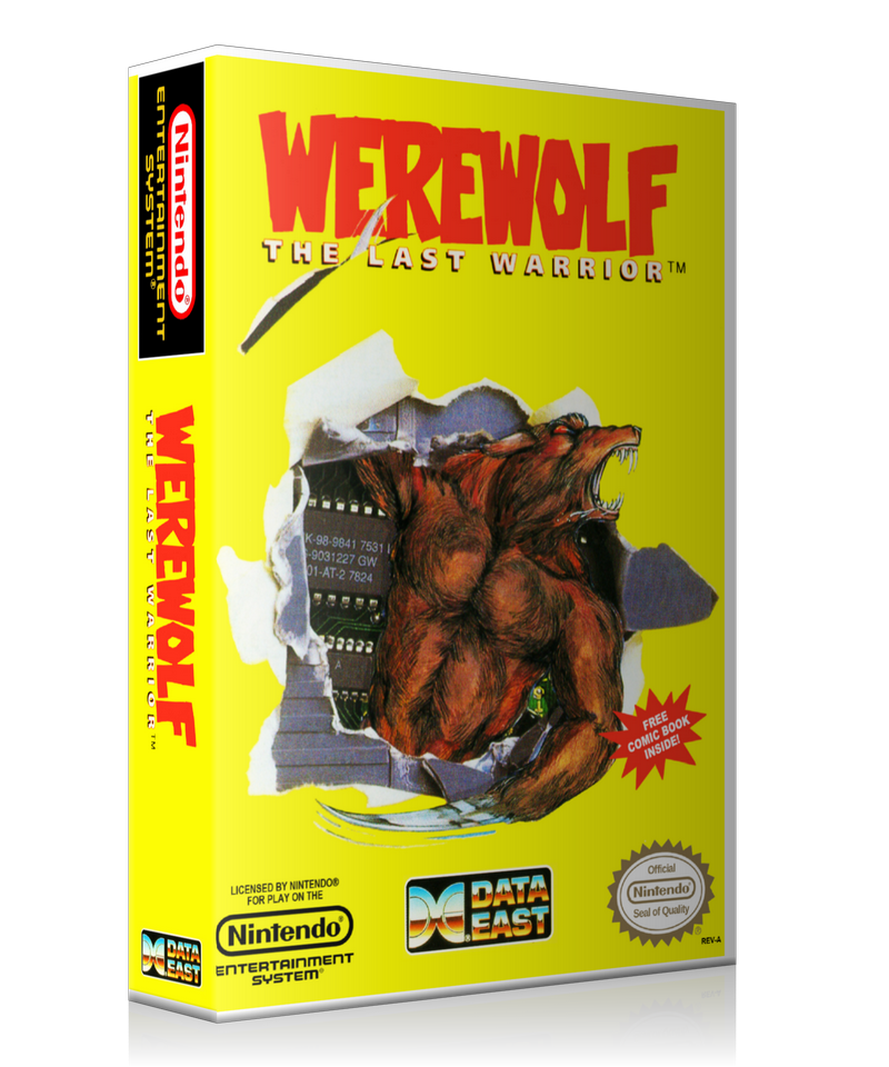 NES Werewolf Comic Retail Game Cover To Fit A UGC Style Replacement Game Case