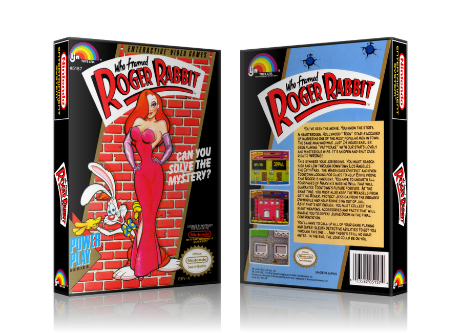 NES Who Framed Roger Rabbit Retail Game Cover To Fit A UGC Style Replacement Game Case – Nintendo NES Case product image 1