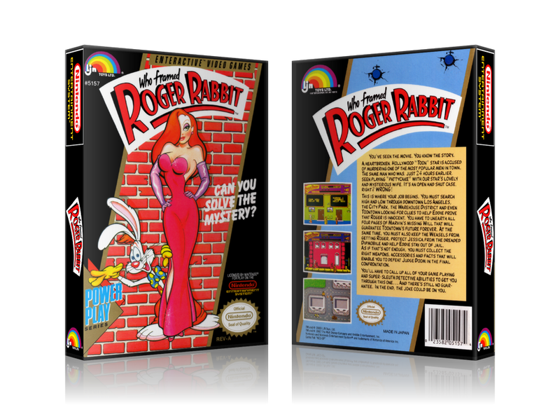 NES Who Framed Roger Rabbit Retail Game Cover To Fit A UGC Style Replacement Game Case