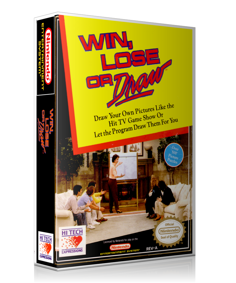 NES Win Lose Or Draw Retail Game Cover To Fit A UGC Style Replacement Game Case