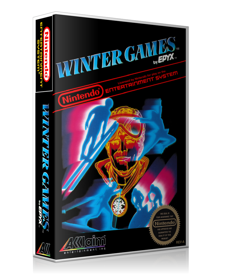 NES Winter Games Retail Game Cover To Fit A UGC Style Replacement Game Case