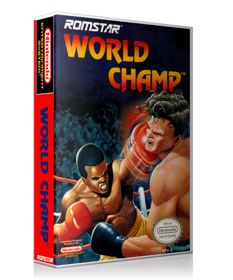 NES World Champ Retail Game Cover To Fit A UGC Style Replacement Game Case