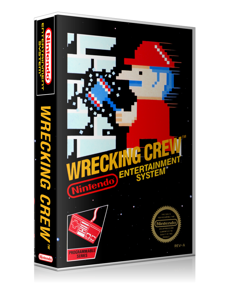 NES Wrecking Crew Retail Game Cover To Fit A UGC Style Replacement Game Case