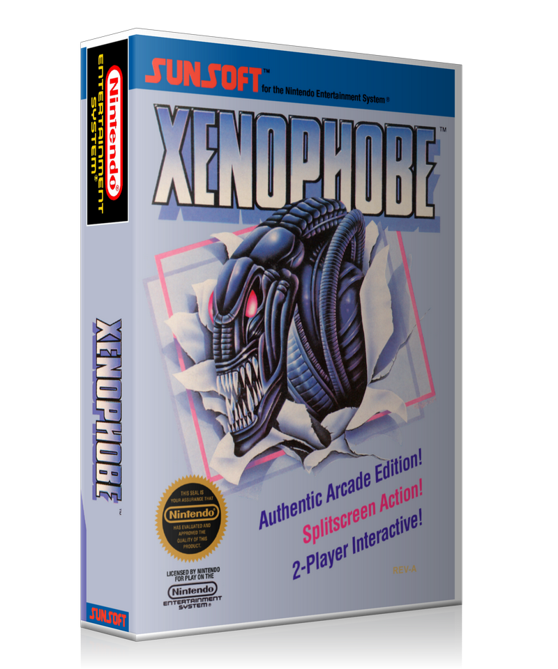 NES Xenophobe Retail Game Cover To Fit A UGC Style Replacement Game Case – Nintendo NES Case product image 1