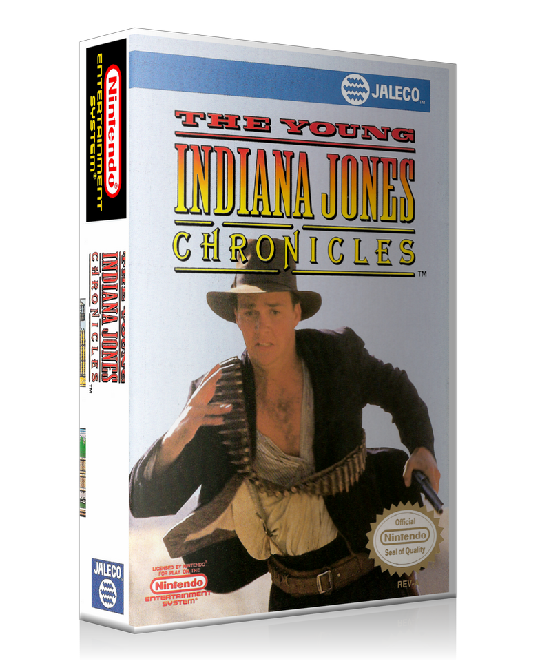 NES Young Indiana Jones Chronicles Retail Game Cover To Fit A UGC Style Replacement Game Case