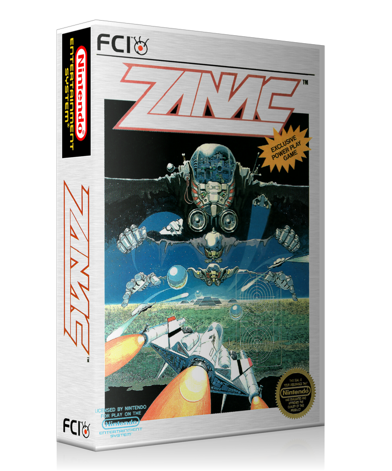 NES Zanac Retail Game Cover To Fit A UGC Style Replacement Game Case