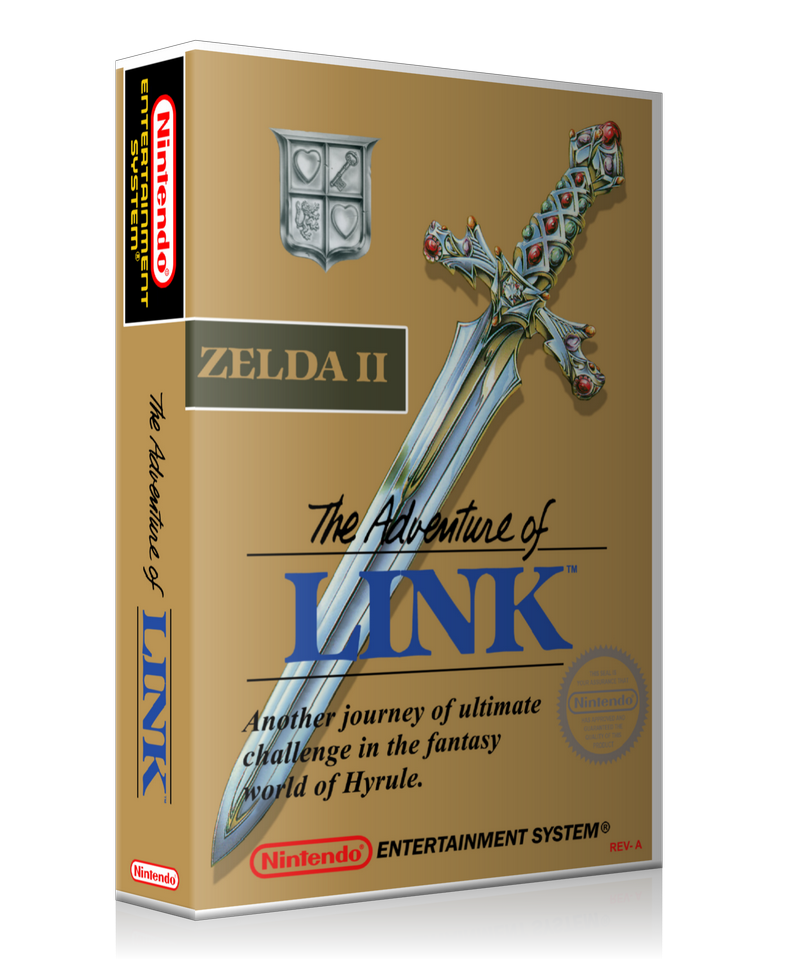 NES Legend Of Zelda Adevnture Of Link Retail Game Cover To Fit A UGC Style Replacement – Nintendo NES Case product image 1