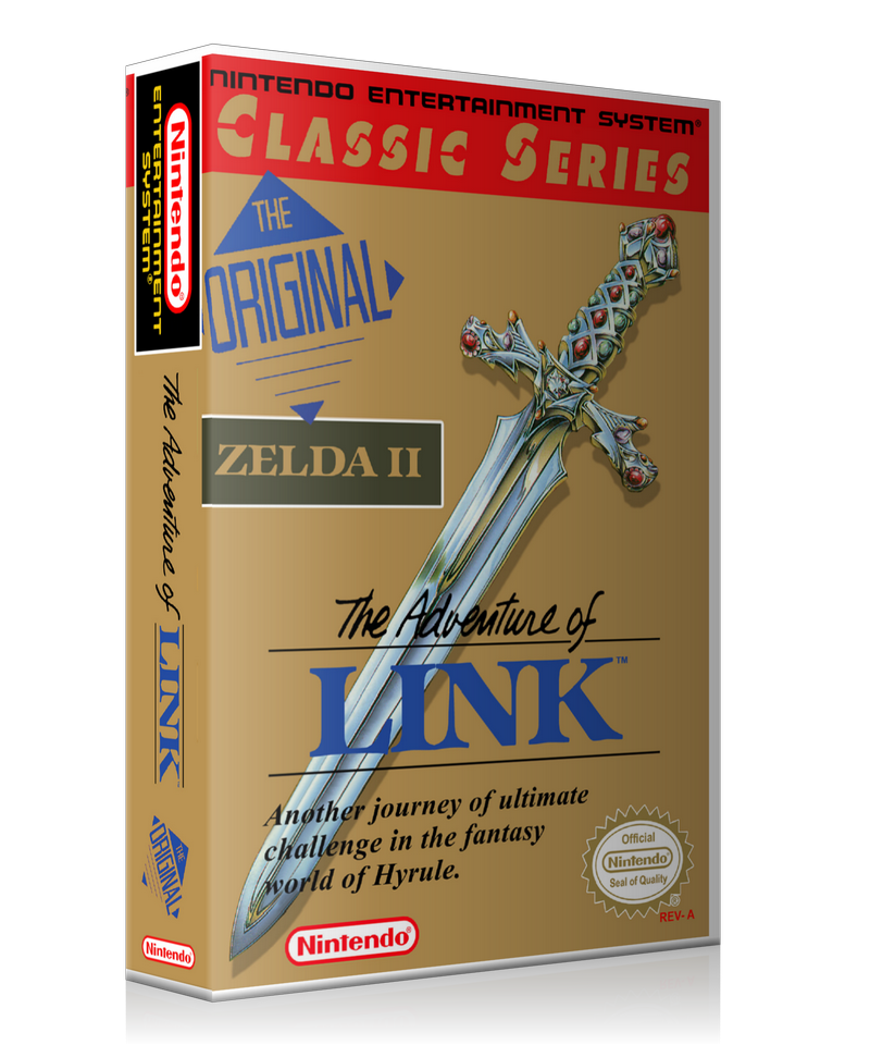 NES Zelda 2 The Adventure Of Link Classic Retail Game Cover To Fit A UGC Style Replacement Game Case