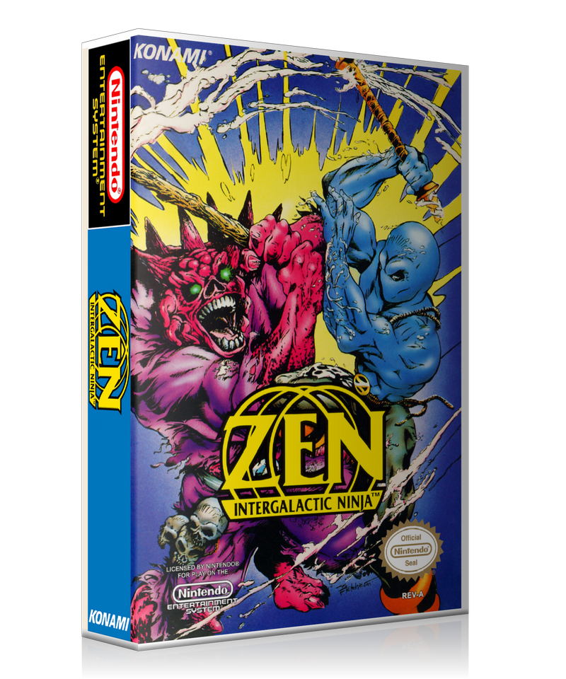 NES Zen Intergalactic Ninja Retail Game Cover To Fit A UGC Style Replacement Game Case