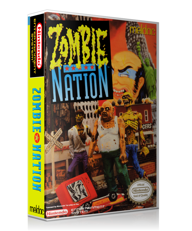 NES Zombie Nation Retail Game Cover To Fit A UGC Style Replacement Game Case – Nintendo NES Case product image 1