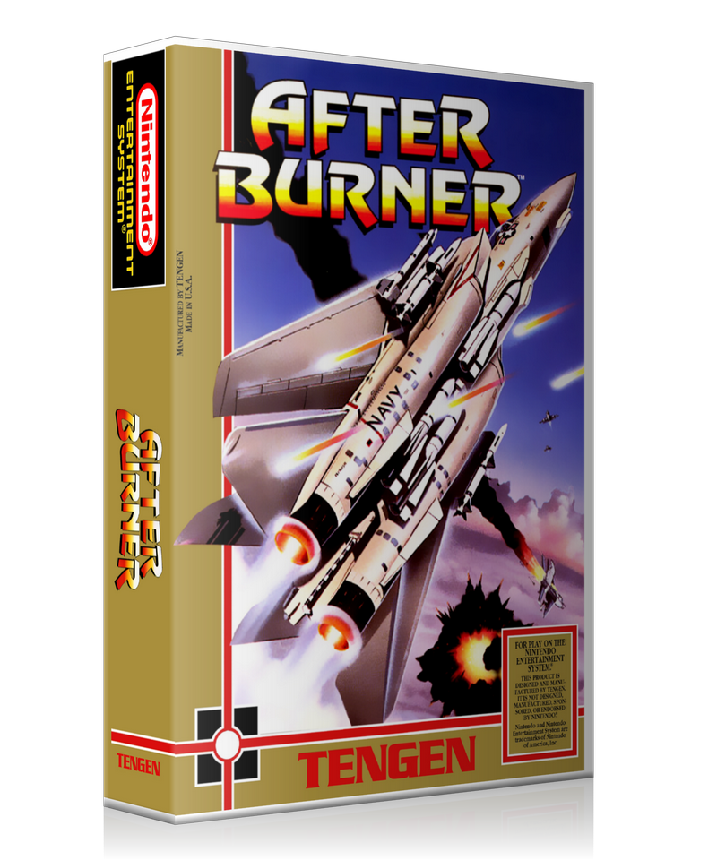 NES After Burner Retail Game Cover To Fit A UGC Style Replacement Game Case