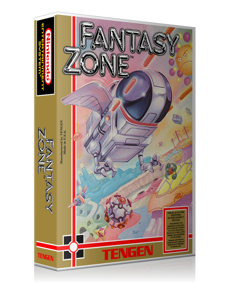 NES Fantasy Zone Retail Game Cover To Fit A UGC Style Replacement Game Case