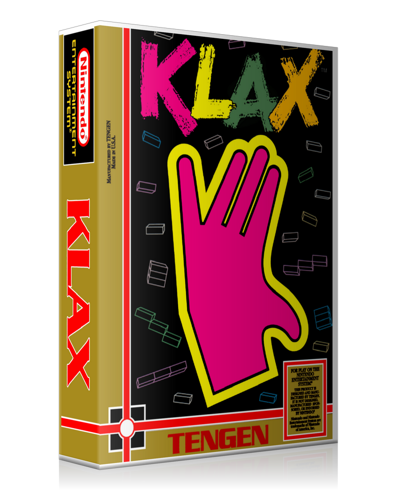 NES Klax Retail Game Cover To Fit A UGC Style Replacement Game Case