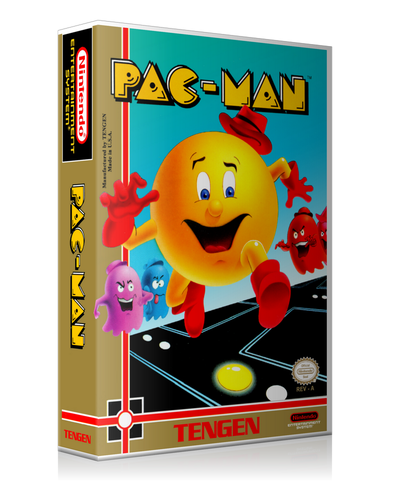 NES Pac Man Retail Game Cover To Fit A UGC Style Replacement Game Case