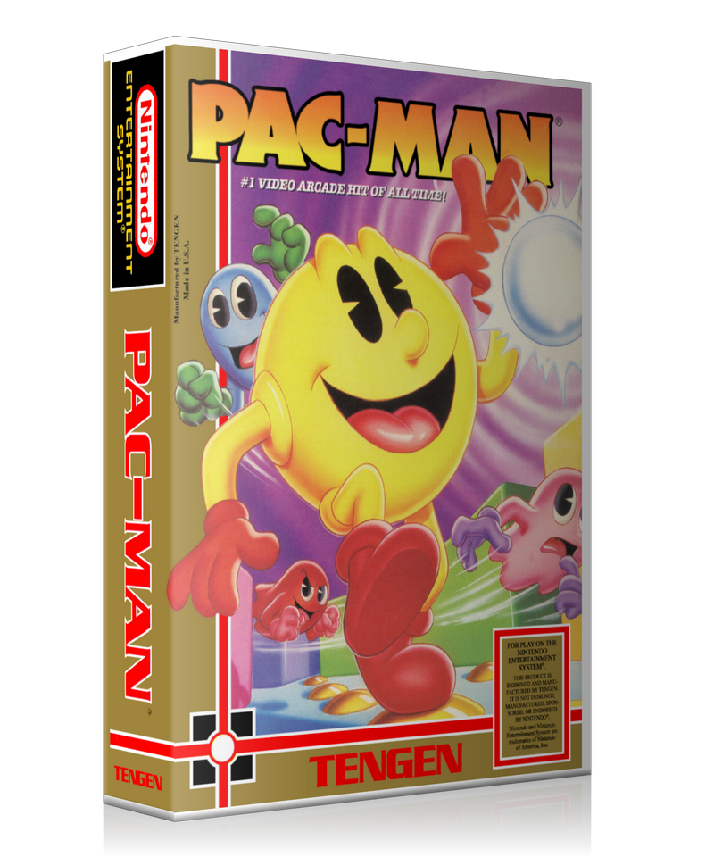 NES Pac Man Anniversarry Retail Game Cover To Fit A UGC Style Replacement Game Case