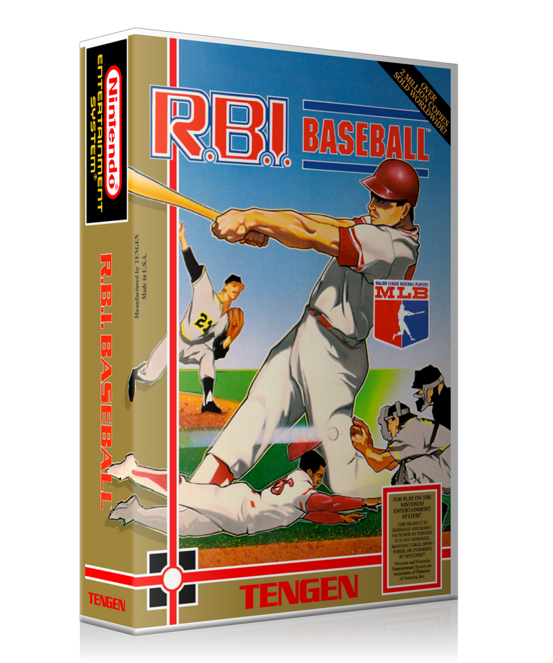 NES RBI Baseball Retail Game Cover To Fit A UGC Style Replacement Game Case