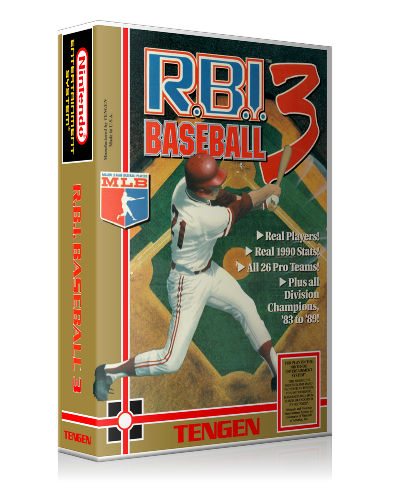 NES RBI Baseball 3 Retail Game Cover To Fit A UGC Style Replacement Game Case – Nintendo NES Case product image 1
