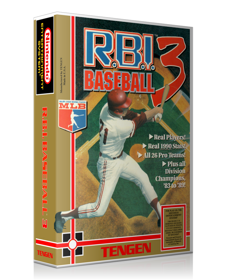 NES RBI Baseball 3 Retail Game Cover To Fit A UGC Style Replacement Game Case