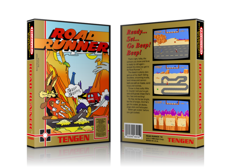 NES Road Runner Retail Game Cover To Fit A UGC Style Replacement Game Case – Nintendo NES Case product image 1