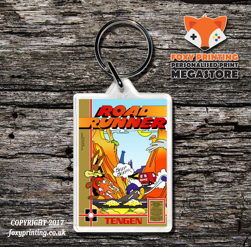Nes TENGEN13 Roadrunner-Retail-Nesspine Game Inspired Retro Gaming Keyring