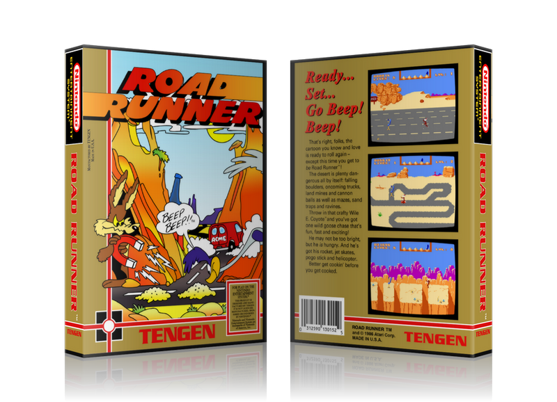 NES Road Runner Retail Game Cover To Fit A UGC Style Replacement Game Case