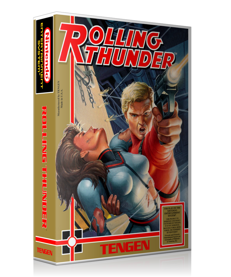 NES Rolling Thunder Retail Game Cover To Fit A UGC Style Replacement Game Case – Nintendo NES Case product image 1