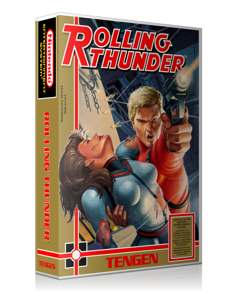 NES Rolling Thunder Retail Game Cover To Fit A UGC Style Replacement Game Case