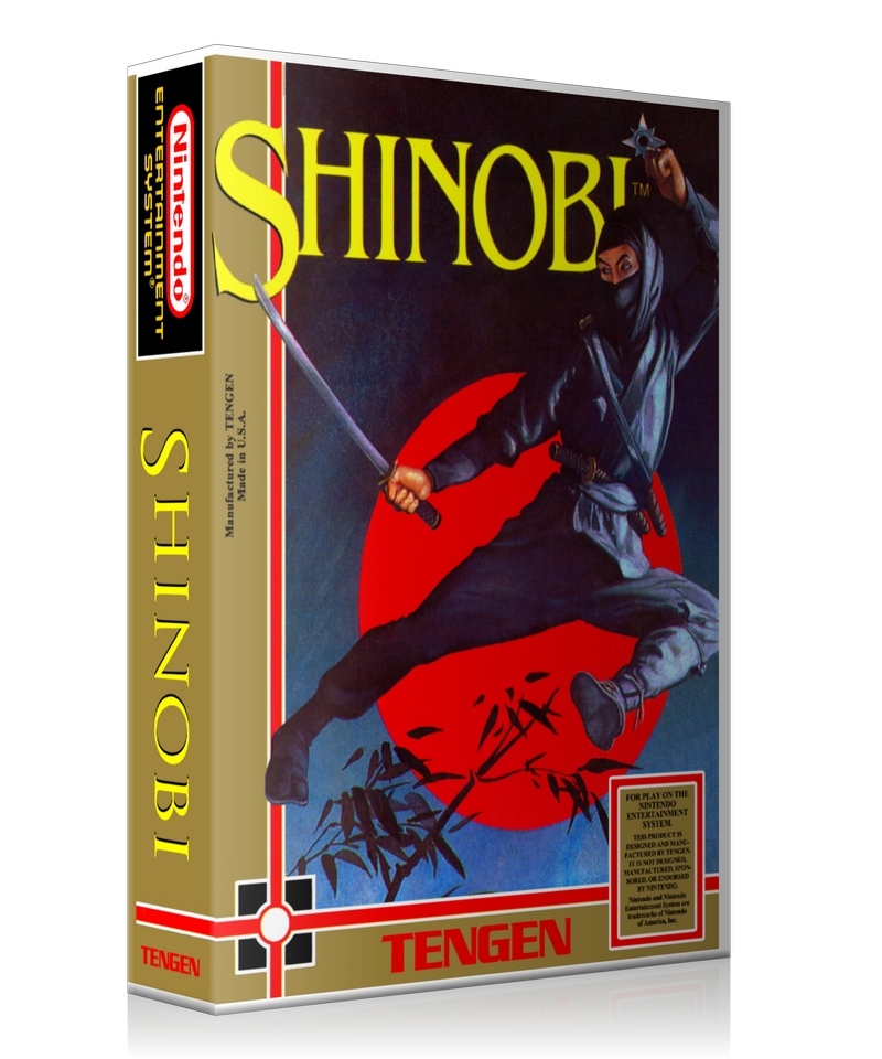 NES Shinobi Retail Game Cover To Fit A UGC Style Replacement Game Case