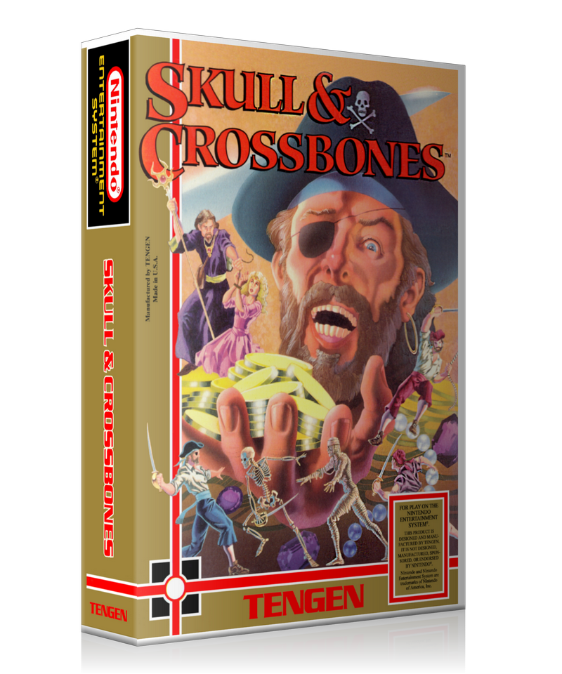 NES Skull And Crossbones Retail Game Cover To Fit A UGC Style Replacement Game Case