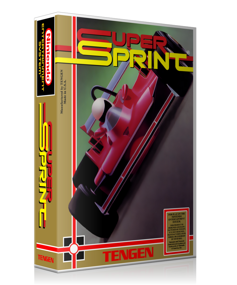 NES Super Sprint Retail Game Cover To Fit A UGC Style Replacement Game Case