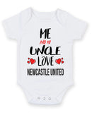 Me and My Uncle Love newcastle united Personalised FOOTBALL TEAM Baby Grow