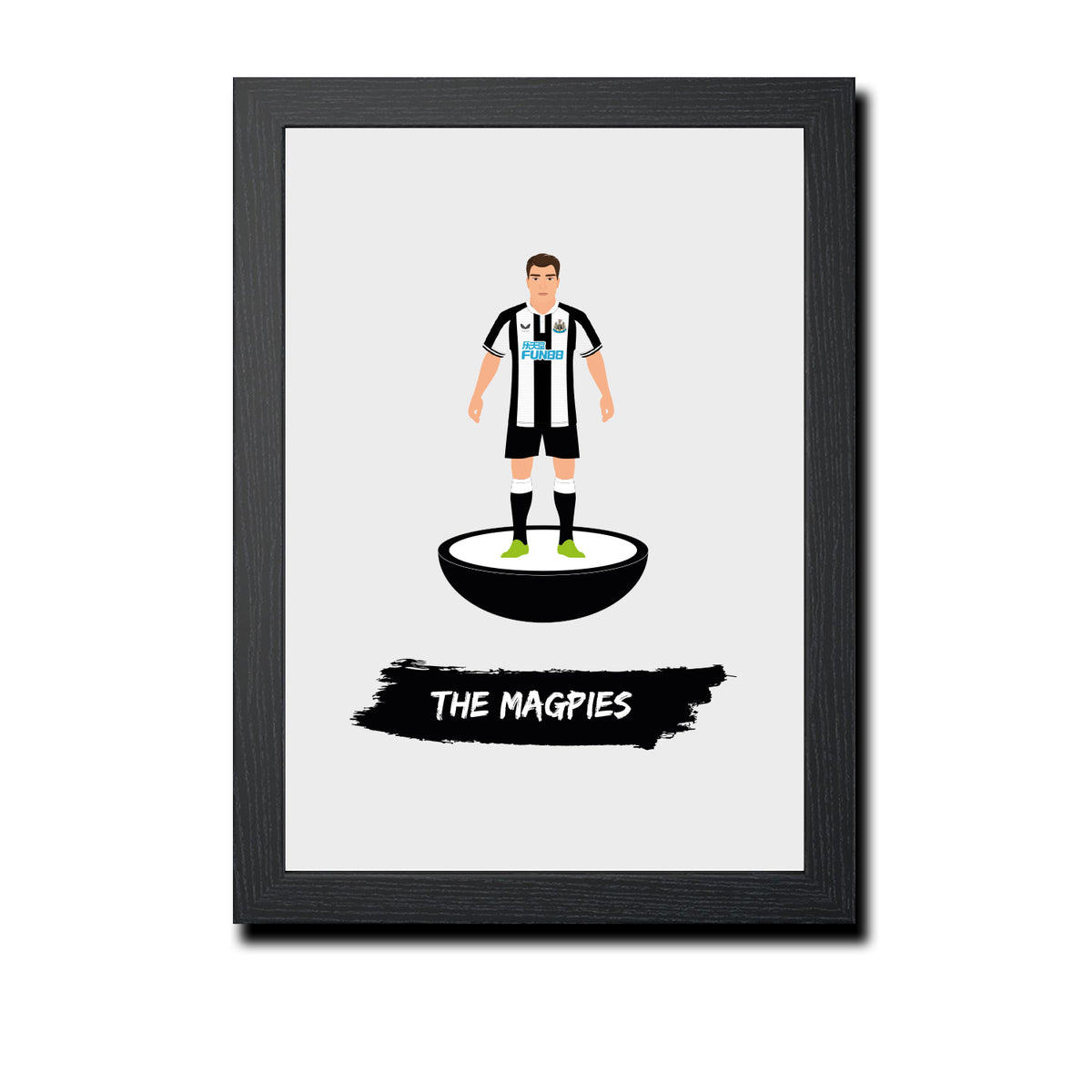 Newcastle Football Club gift - The Magpies - Tiny Men Big Balls Poster