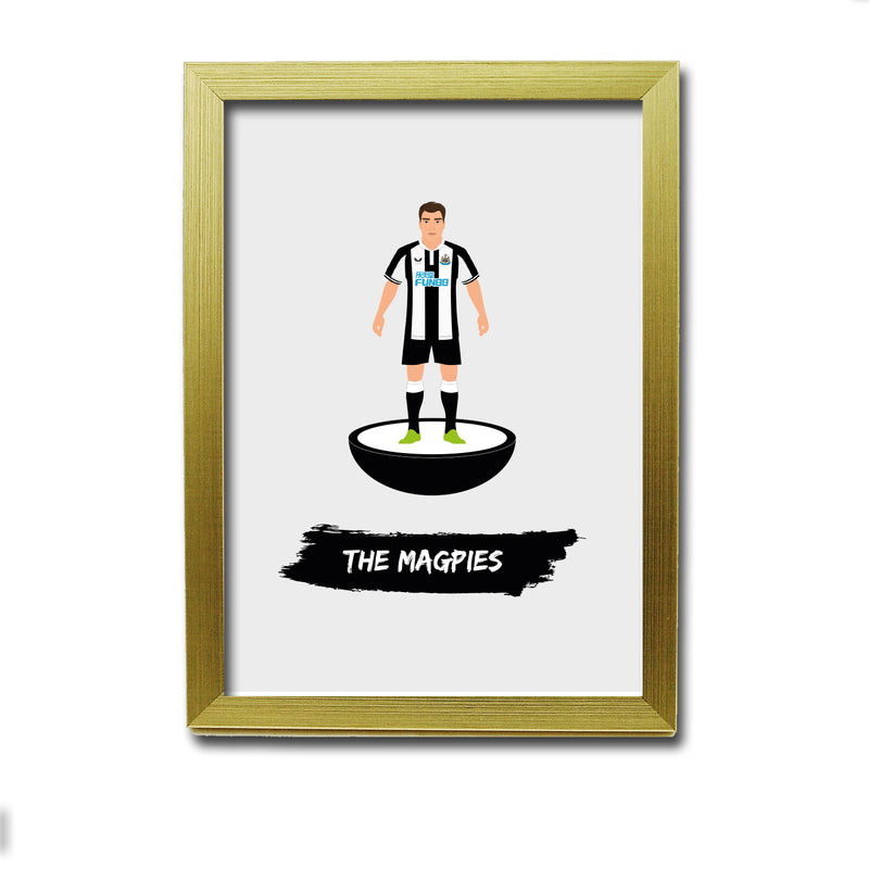 Newcastle Football Club gift - The Magpies - Tiny Men Big Balls Poster