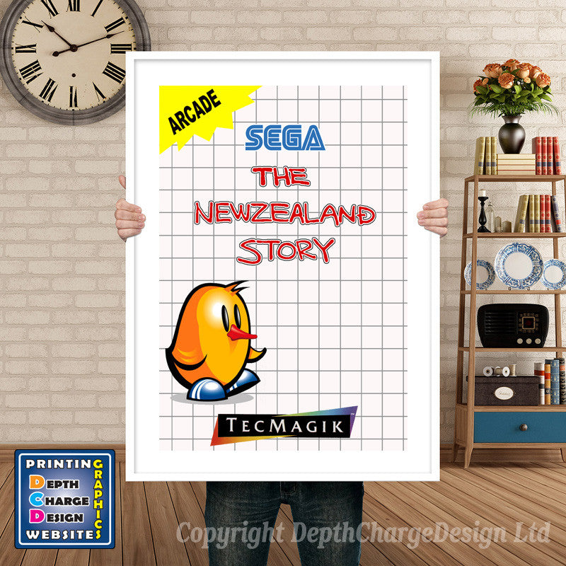 Newzealand Story_Eu Inspired Retro Gaming Poster A4 A3 A2 Or A1