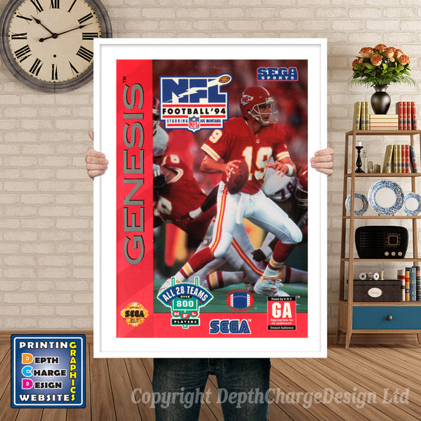 Nfl Football 94 - Sega Megadrive Inspired Retro Gaming Poster