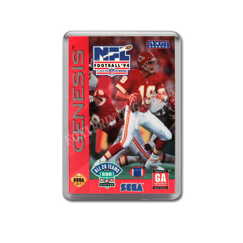 Nfl Football 94 Game Style Inspired Sega Megadrive Retro Video Gaming Magnet