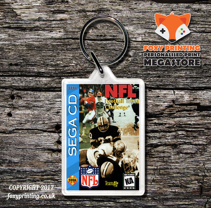 Nfl Football Trivia Game Inspired Retro Gaming Keyring