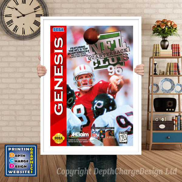 Nfl Quarterback Club 96 - Sega Megadrive Inspired Retro Gaming Poster