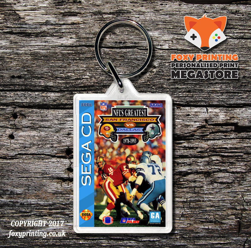 Nfls Greatest San Francisco Vs Dallas Game Inspired Retro Gaming Keyring