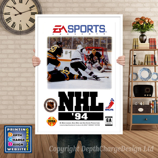 Nhl 94 - Sega Megadrive Inspired Retro Gaming Poster