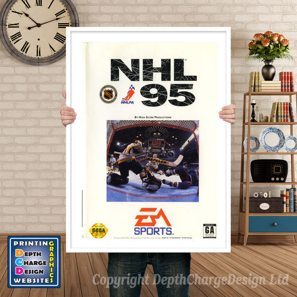 Nhl 95 - Sega Megadrive Inspired Retro Gaming Poster