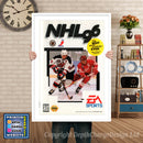 Nhl 96 - Sega Megadrive Inspired Retro Gaming Poster A4 A3 A2 Or A1