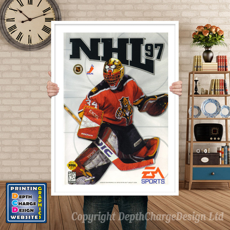 Nhl 97 - Sega Megadrive Inspired Retro Gaming Poster A4 A3 A2 Or A1