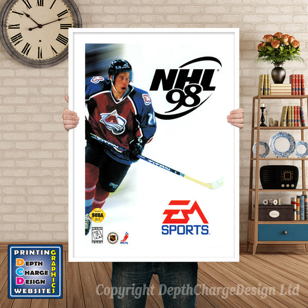 Nhl 98 - Sega Megadrive Inspired Retro Gaming Poster