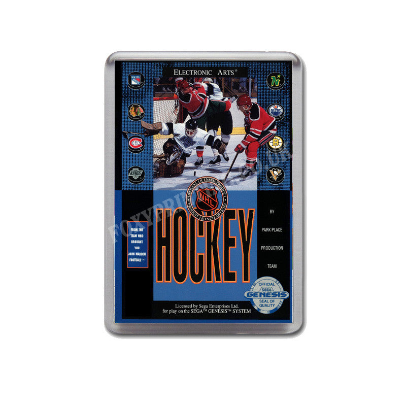 Nhl Hockey Game Style Inspired Sega Megadrive Retro Video Gaming Magnet