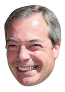 Nigel Farage Celebrity Face Mask Fancy Dress Cardboard Costume Mask