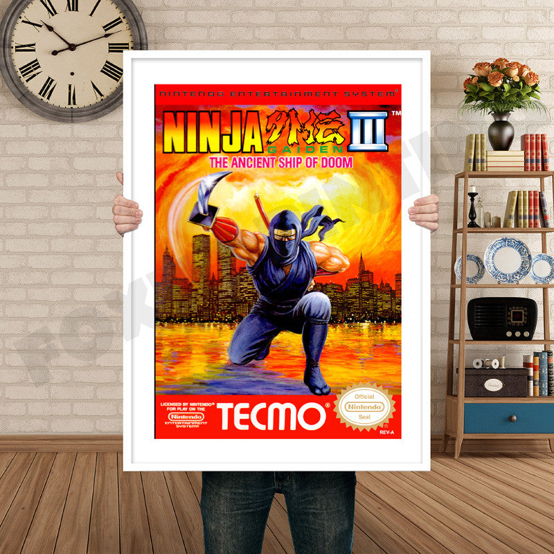 Ninjagaiden3 Retro GAME INSPIRED THEME Nintendo NES Gaming A4 A3 A2 Or A1 Poster Art 421